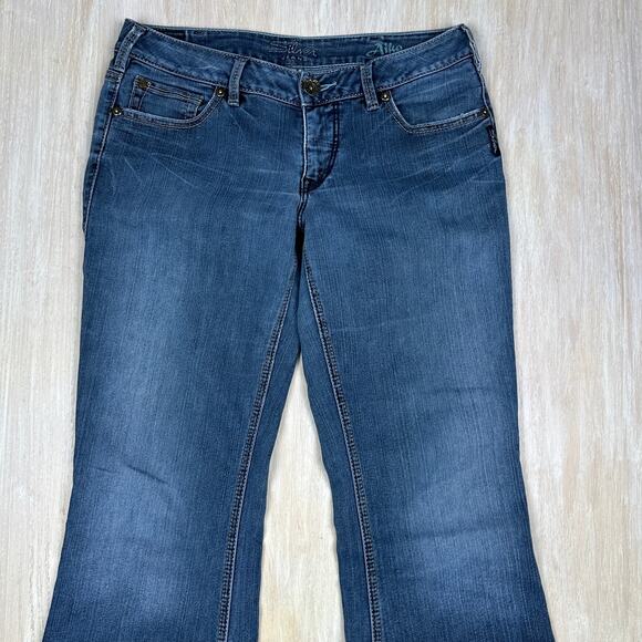 Silver Jeans Aiko Bootcut Flare Mid Rise Cowgirl Core Casual Denim Jeans 30 - Picture 2 of 16
